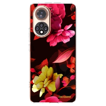 Picasee átlátszó szilikon tok az alábbi mobiltelefonokra Honor 50 5G - Dark Peonny
