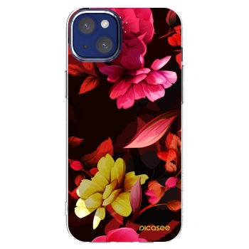 Picasee átlátszó szilikon tok az alábbi mobiltelefonokra Apple iPhone 14 Plus - Dark Peonny