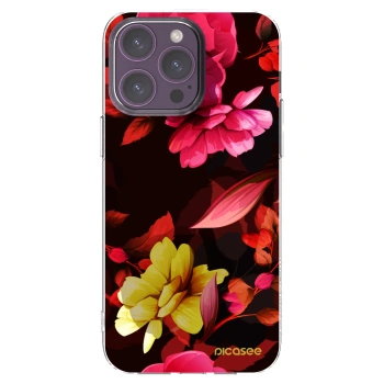 Picasee átlátszó szilikon tok az alábbi mobiltelefonokra Apple iPhone 14 Pro Max - Dark Peonny