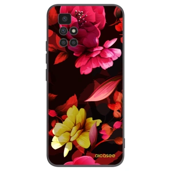 Picasee fekete szilikon tok az alábbi mobiltelefonokra Xiaomi Redmi 10 (2022) - Dark Peonny