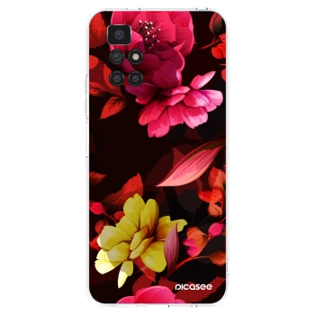 Picasee átlátszó szilikon tok az alábbi mobiltelefonokra Xiaomi Redmi 10 (2022) - Dark Peonny