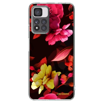 Picasee átlátszó szilikon tok az alábbi mobiltelefonokra Xiaomi Redmi Note 11 Pro+ 5G - Dark Peonny