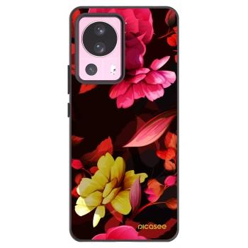 Picasee fekete szilikon tok az alábbi mobiltelefonokra Xiaomi 13 Lite - Dark Peonny