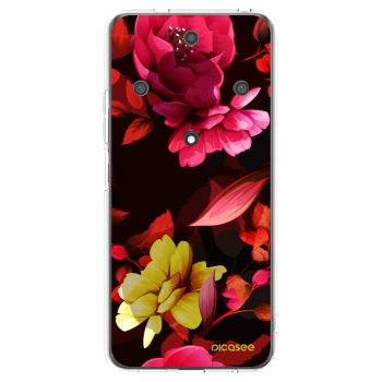 Picasee átlátszó szilikon tok az alábbi mobiltelefonokra Honor Magic5 Lite 5G - Dark Peonny