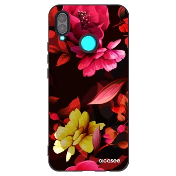 Picasee fekete szilikon tok az alábbi mobiltelefonokra Huawei Nova 3 - Dark Peonny