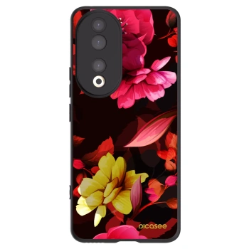 Picasee fekete szilikon tok az alábbi mobiltelefonokra Honor 90 5G - Dark Peonny