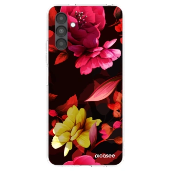 Picasee átlátszó szilikon tok az alábbi mobiltelefonokra Samsung Galaxy A04s A047F - Dark Peonny