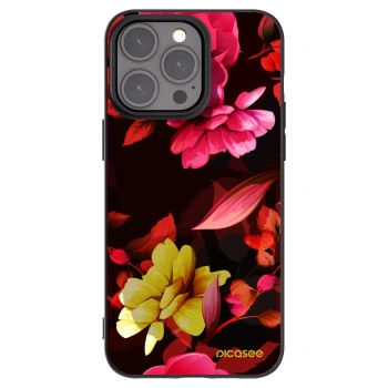 Picasee fekete szilikon tok az alábbi mobiltelefonokra Apple iPhone 15 Pro Max - Dark Peonny