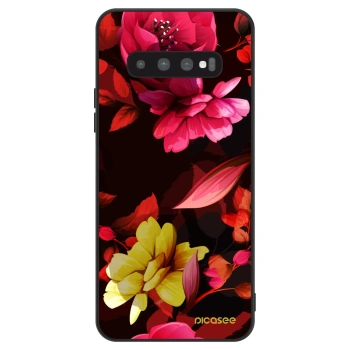 Szilikon tok erre a típusra Samsung Galaxy S10 Plus G975 - Dark Peonny