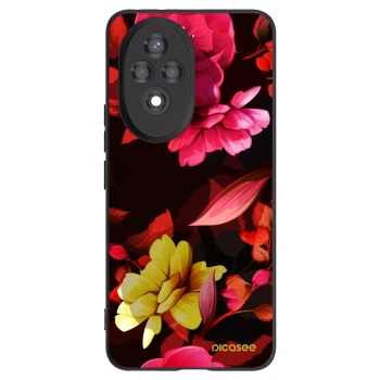 Picasee fekete szilikon tok az alábbi mobiltelefonokra Honor 200 5G - Dark Peonny