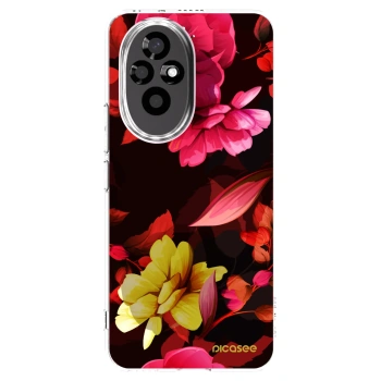 Picasee átlátszó szilikon tok az alábbi mobiltelefonokra Honor 200 Pro 5G - Dark Peonny