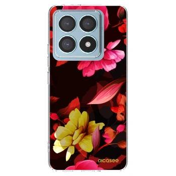 Picasee átlátszó szilikon tok az alábbi mobiltelefonokra Xiaomi 14T Pro - Dark Peonny