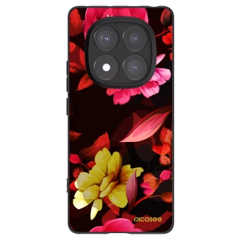 Picasee fekete szilikon tok az alábbi mobiltelefonokra Xiaomi Redmi Note 14 Pro 5G - Dark Peonny