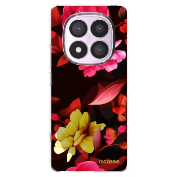 Picasee átlátszó szilikon tok az alábbi mobiltelefonokra Xiaomi Redmi Note 14 Pro 5G - Dark Peonny