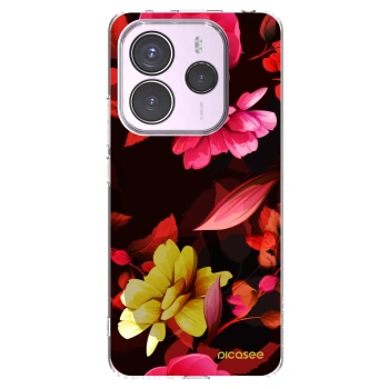 Picasee átlátszó szilikon tok az alábbi mobiltelefonokra Xiaomi Redmi Note 14 5G - Dark Peonny