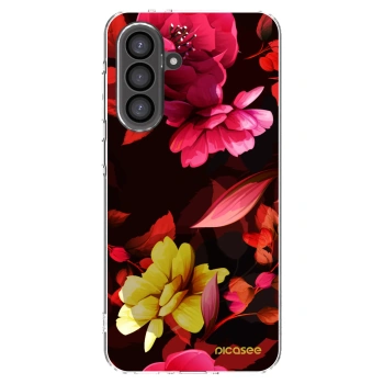 Picasee átlátszó szilikon tok az alábbi mobiltelefonokra Samsung Galaxy A56 5G A566B - Dark Peonny