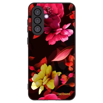 Picasee fekete szilikon tok az alábbi mobiltelefonokra Samsung Galaxy A36 5G - Dark Peonny