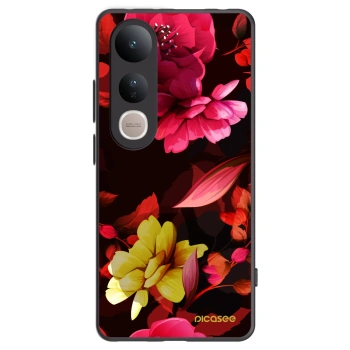 Picasee fekete szilikon tok az alábbi mobiltelefonokra Vivo V50 Lite 5G - Dark Peonny
