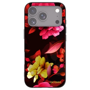Picasee fekete szilikon tok az alábbi mobiltelefonokra Apple iPhone 17 Pro - Dark Peonny