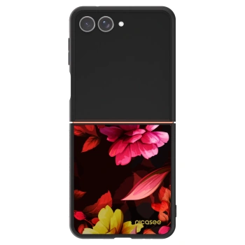Szilikon tok erre a típusra Samsung Galaxy Z Flip7 5G - Dark Peonny
