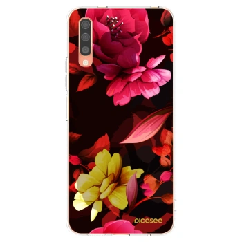Picasee átlátszó szilikon tok az alábbi mobiltelefonokra Samsung Galaxy A70 A705F - Dark Peonny