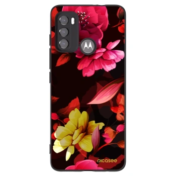 Picasee fekete szilikon tok az alábbi mobiltelefonokra Motorola Edge 60 5G - Dark Peonny