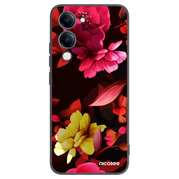 Picasee fekete szilikon tok az alábbi mobiltelefonokra Vivo Y29s 5G - Dark Peonny