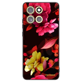 Picasee fekete szilikon tok az alábbi mobiltelefonokra Motorola Moto G86 Power 5G - Dark Peonny