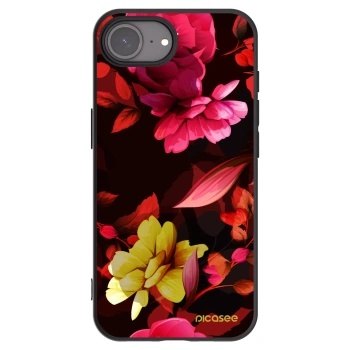 Picasee fekete szilikon tok az alábbi mobiltelefonokra Apple iPhone 17e - Dark Peonny
