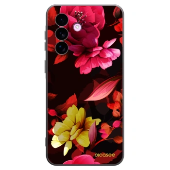 Picasee fekete szilikon tok az alábbi mobiltelefonokra Samsung Galaxy A57 5G - Dark Peonny