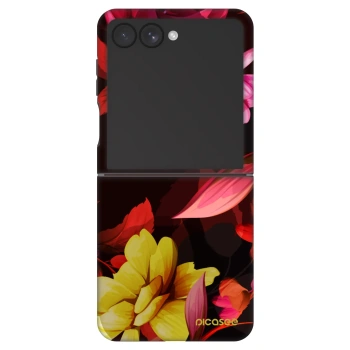 Szilikon tok erre a típusra Samsung Galaxy Z Flip7 5G - Dark Peonny
