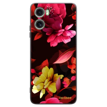 Picasee fekete szilikon tok az alábbi mobiltelefonokra Motorola Moto G06 - Dark Peonny