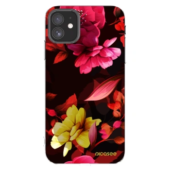 Picasee átlátszó szilikon tok az alábbi mobiltelefonokra Apple iPhone 11 - Dark Peonny
