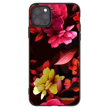 Picasee fekete szilikon tok az alábbi mobiltelefonokra Apple iPhone 11 Pro Max - Dark Peonny