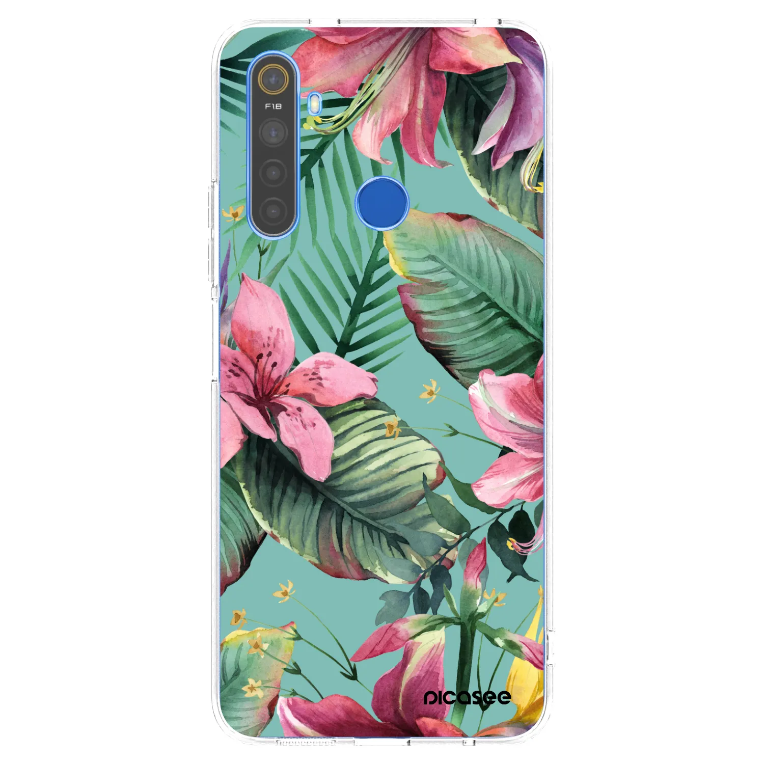 Picasee átlátszó szilikon tok az alábbi mobiltelefonokra Realme 5 - Hawaii