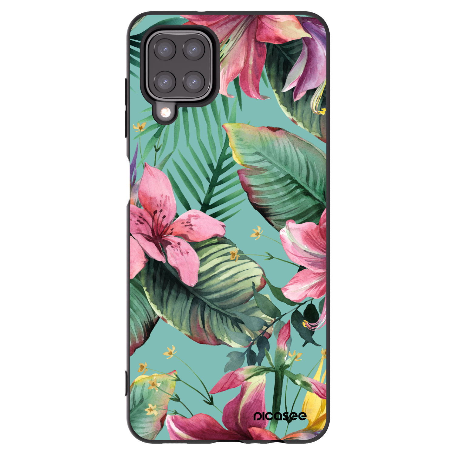 Picasee fekete szilikon tok az alábbi mobiltelefonokra Samsung Galaxy A12 A125F - Hawaii