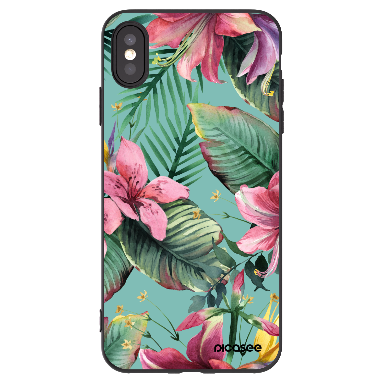 Picasee fekete szilikon tok az alábbi mobiltelefonokra Apple iPhone XS Max - Hawaii