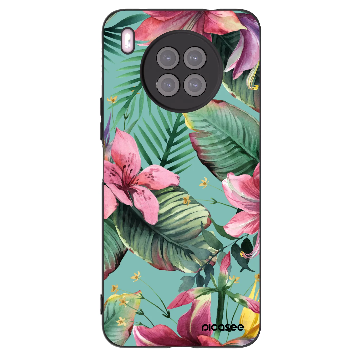 Picasee fekete szilikon tok az alábbi mobiltelefonokra Huawei Nova 8i - Hawaii
