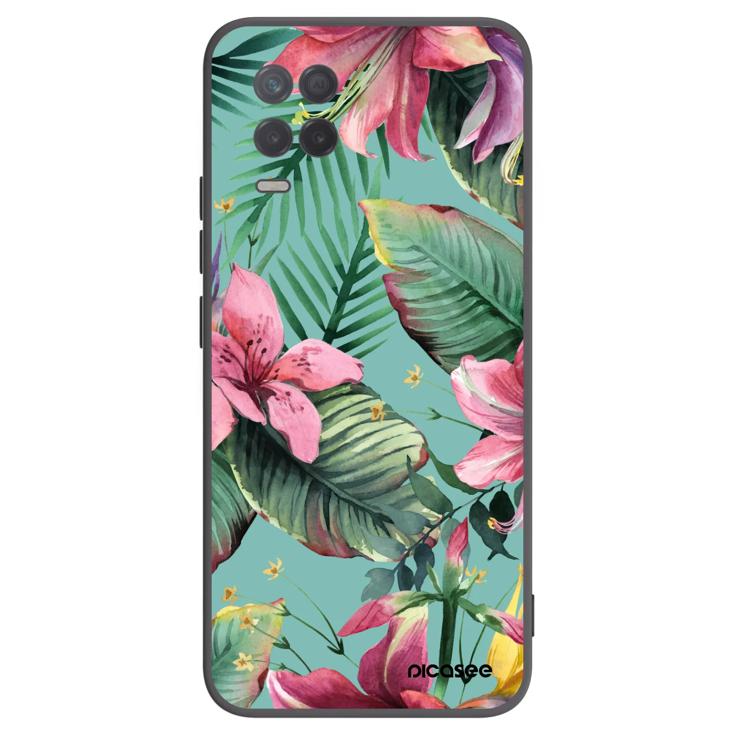 Picasee fekete szilikon tok az alábbi mobiltelefonokra Realme 8 5G - Hawaii