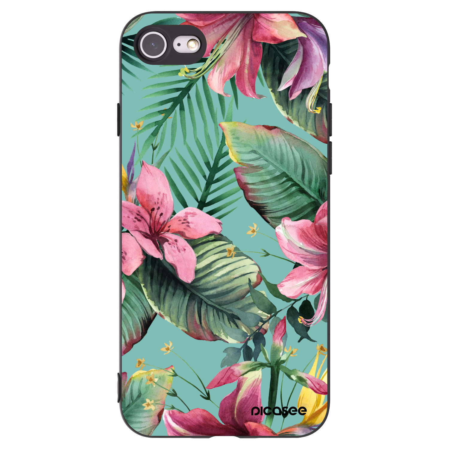 Picasee fekete szilikon tok az alábbi mobiltelefonokra Apple iPhone SE 2022 - Hawaii