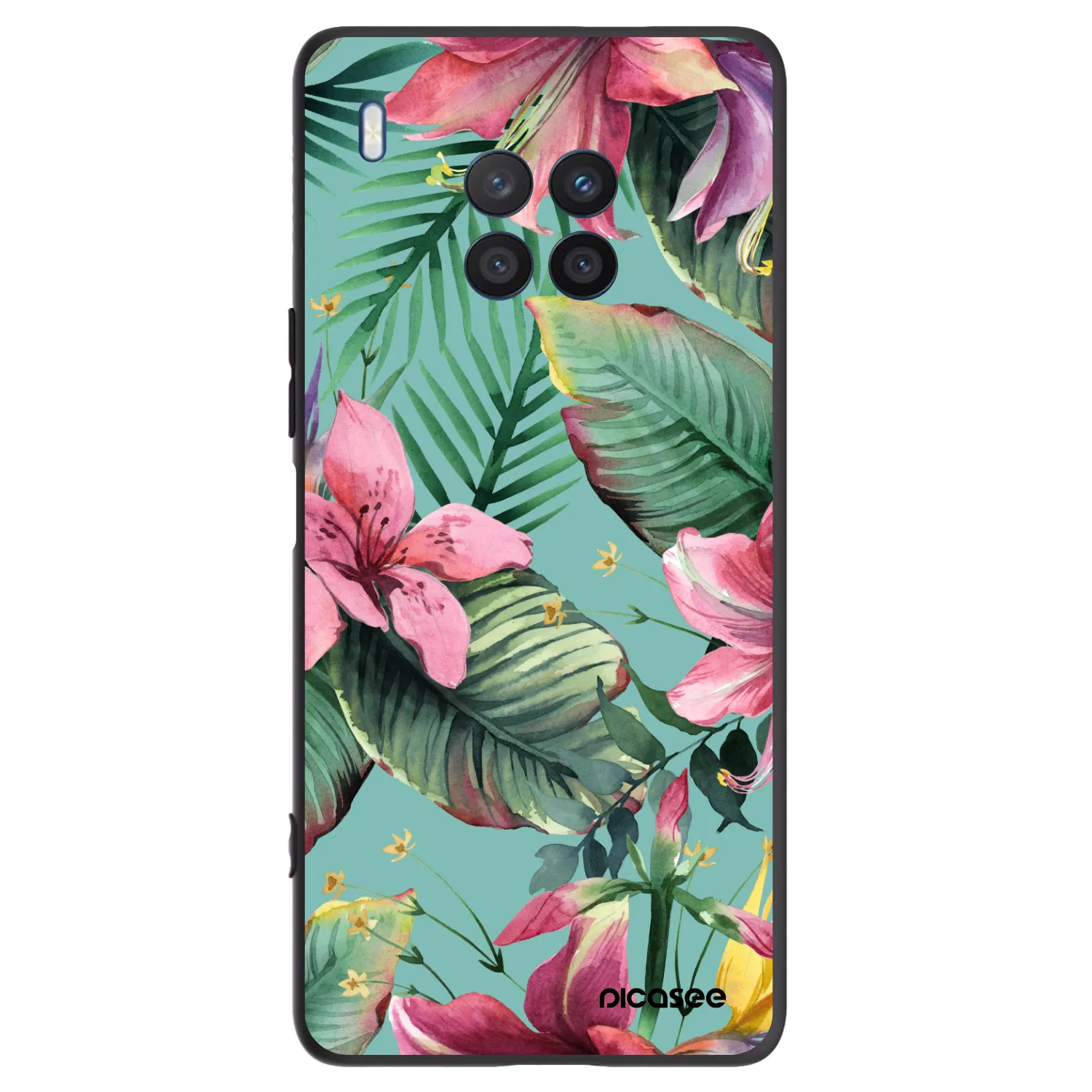 Picasee fekete szilikon tok az alábbi mobiltelefonokra Honor 50 Lite - Hawaii