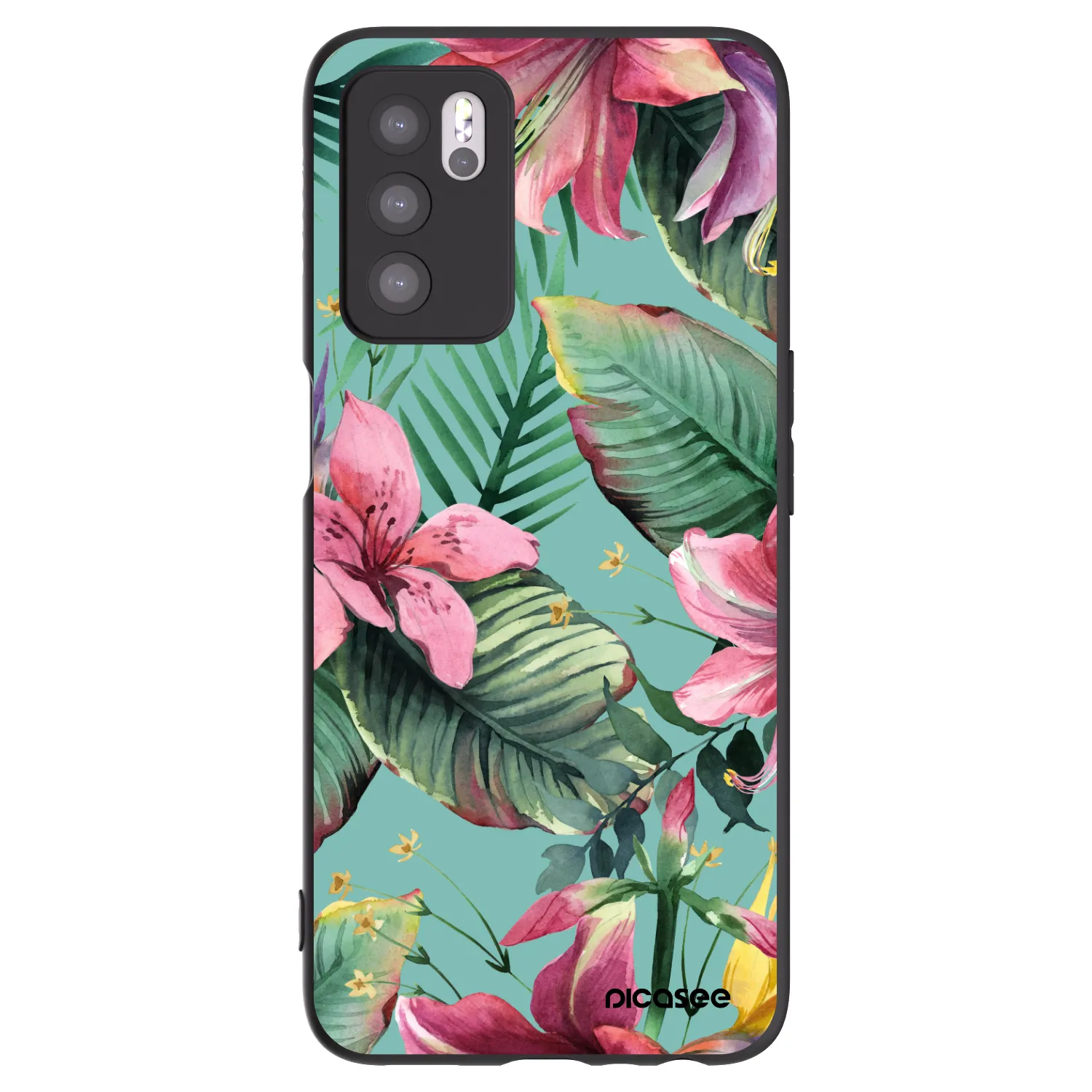 Picasee fekete szilikon tok az alábbi mobiltelefonokra OPPO A16s - Hawaii