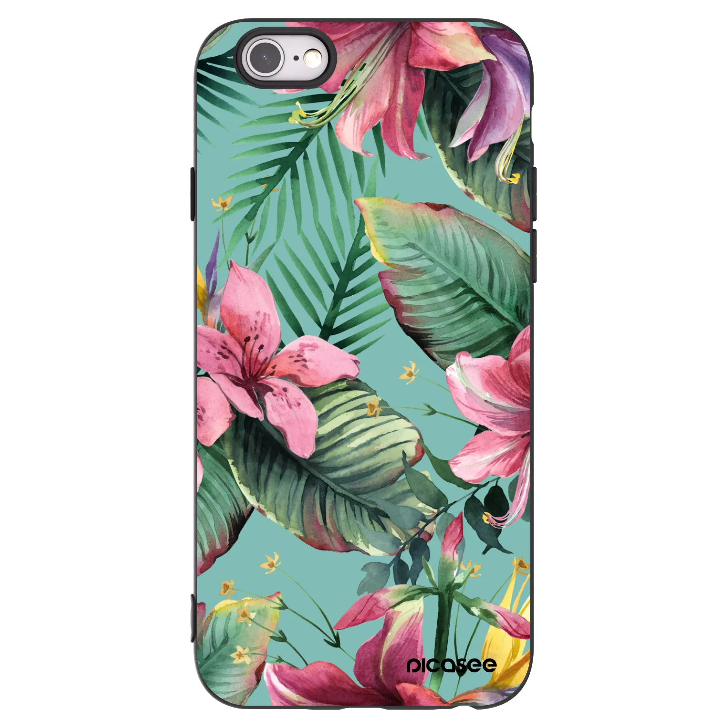 Picasee fekete szilikon tok az alábbi mobiltelefonokra Apple iPhone 6/6S - Hawaii