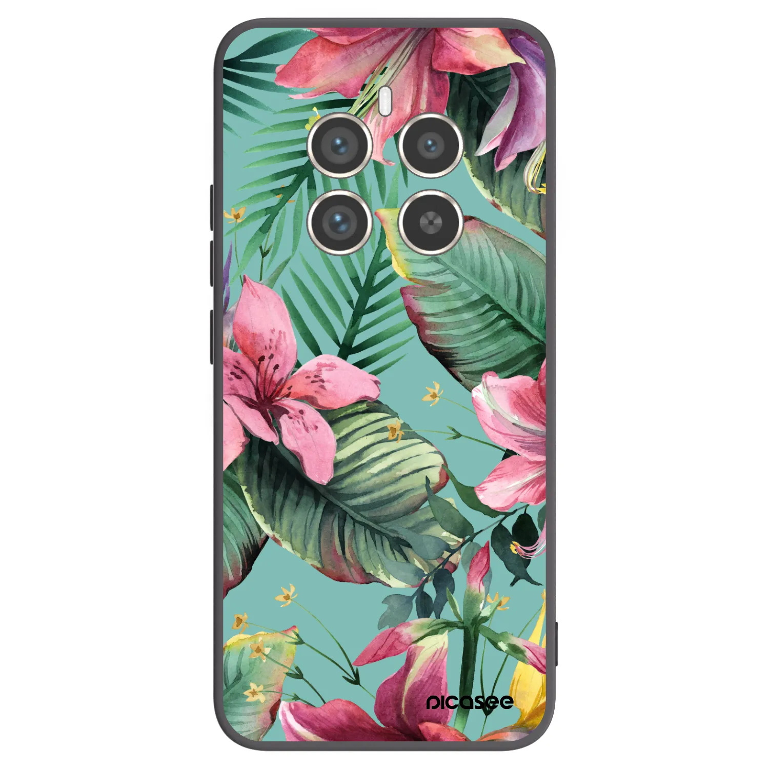 Picasee fekete szilikon tok az alábbi mobiltelefonokra Realme 12 Pro 5G - Hawaii