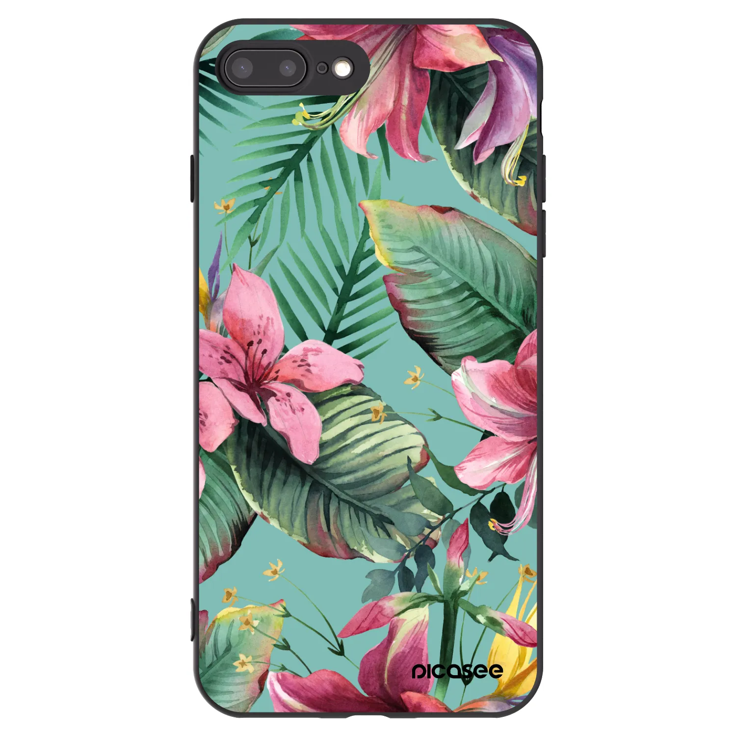 Picasee fekete szilikon tok az alábbi mobiltelefonokra Apple iPhone 7 Plus - Hawaii
