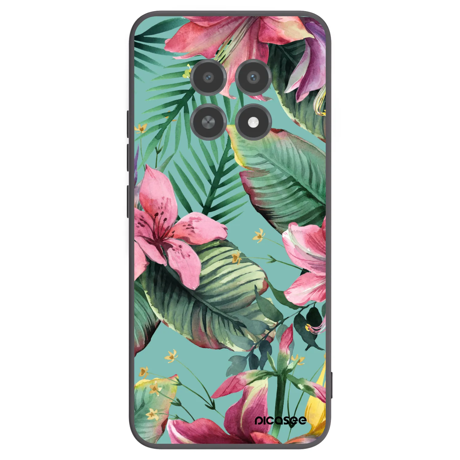 Picasee fekete szilikon tok az alábbi mobiltelefonokra Realme 12X - Hawaii