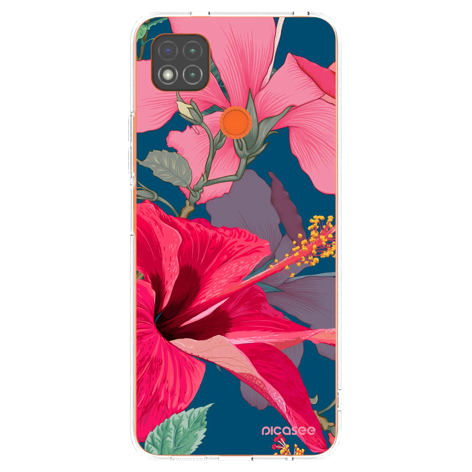 Picasee átlátszó szilikon tok az alábbi mobiltelefonokra Xiaomi Redmi 9C - Hibiscus