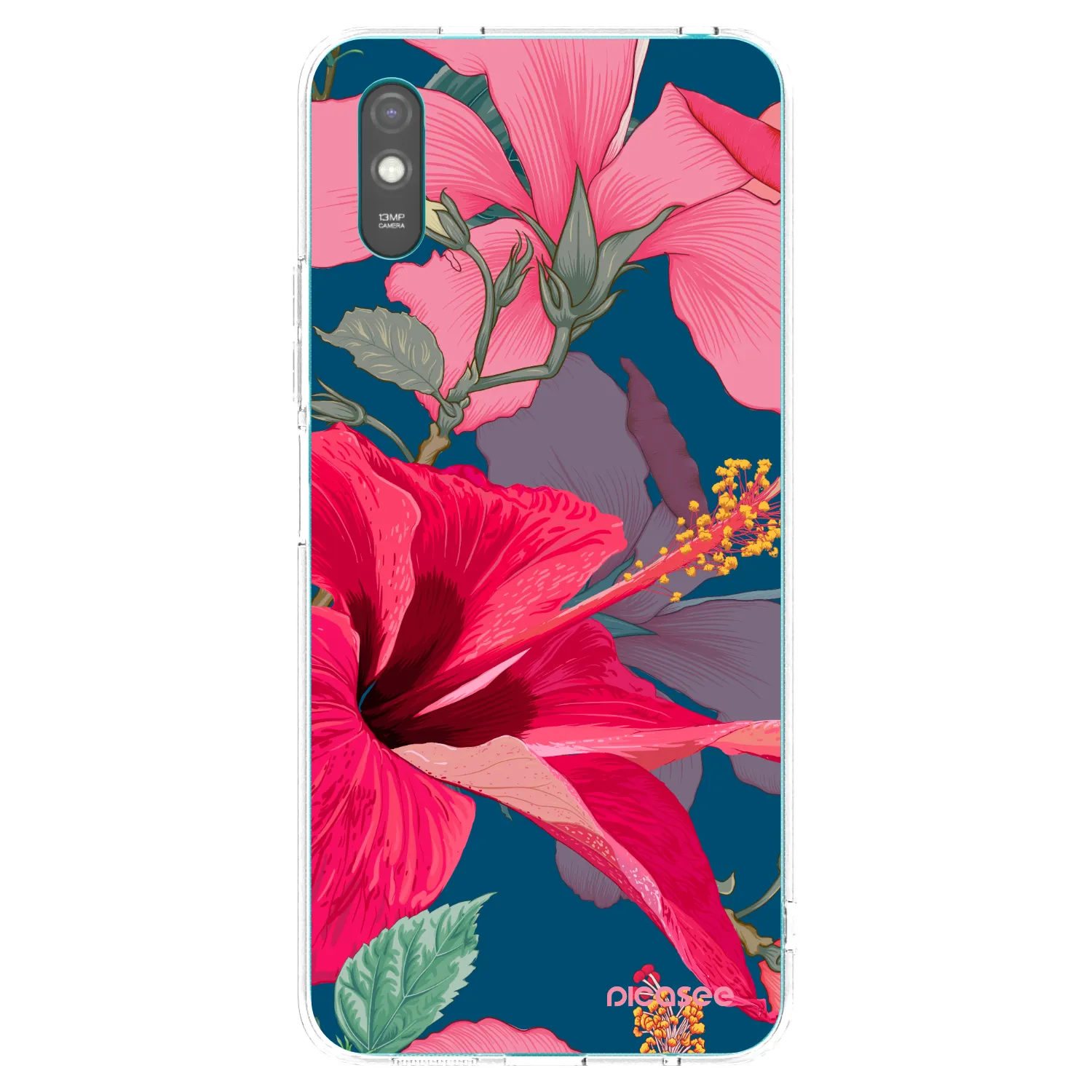 Picasee átlátszó szilikon tok az alábbi mobiltelefonokra Xiaomi Redmi 9AT - Hibiscus