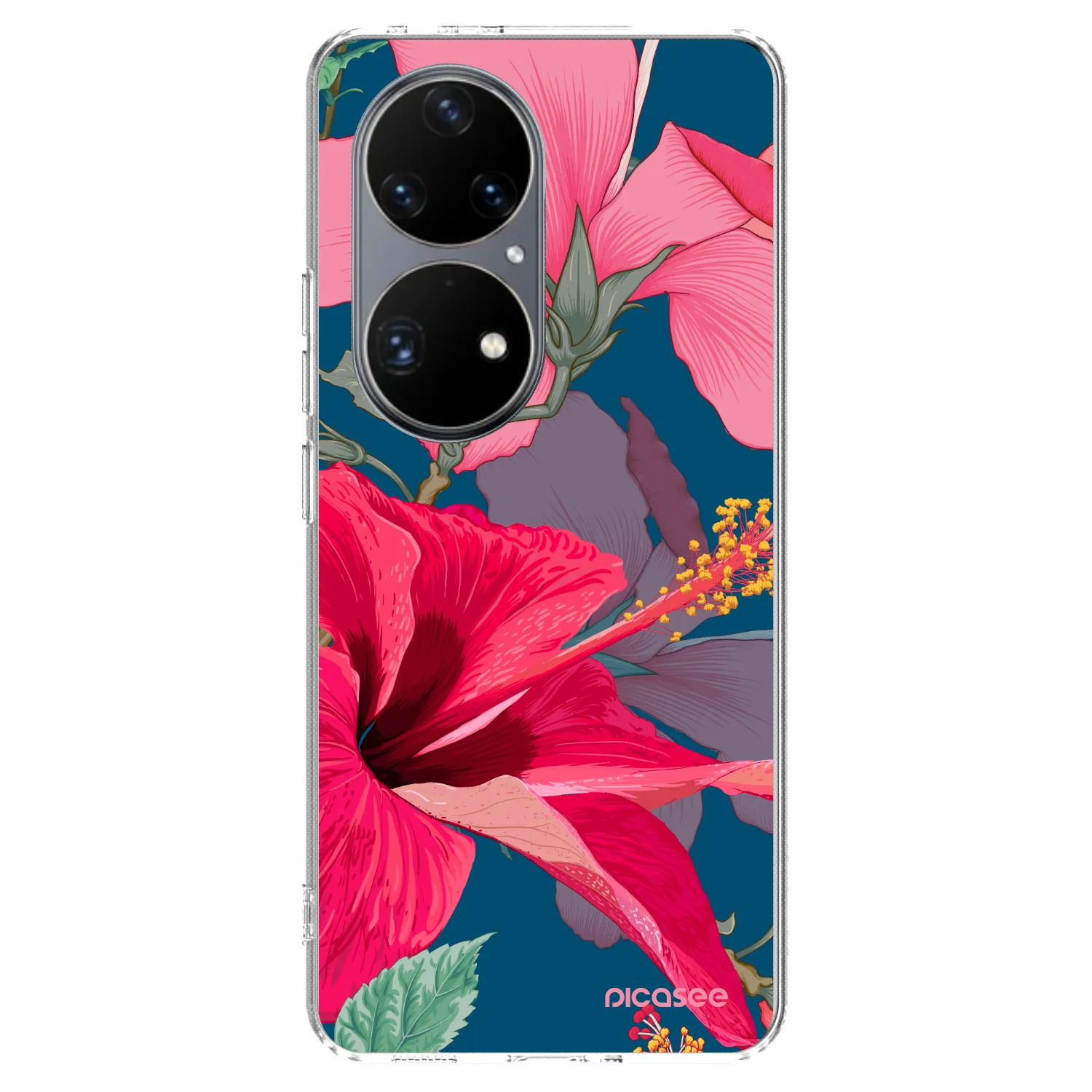 Picasee átlátszó szilikon tok az alábbi mobiltelefonokra Huawei P50 - Hibiscus