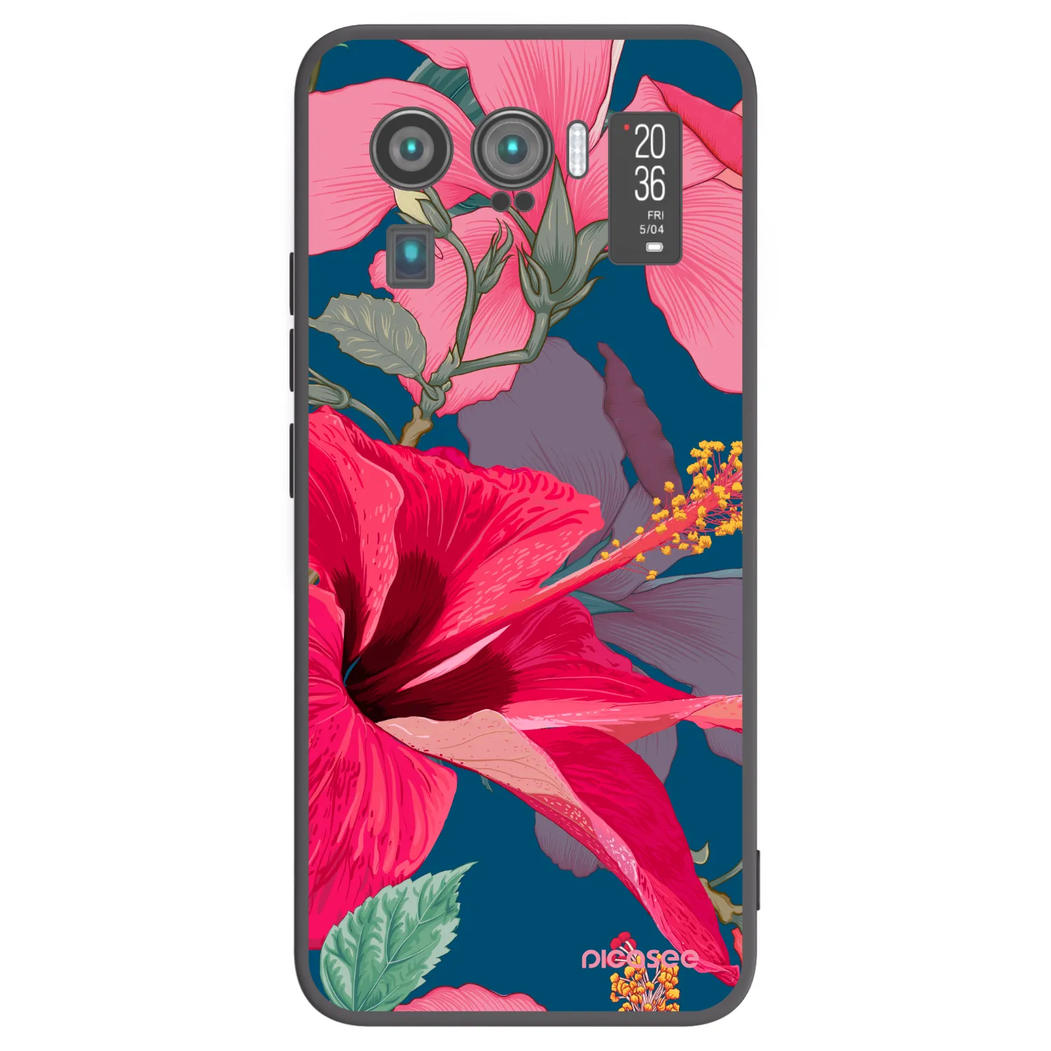 Picasee fekete szilikon tok az alábbi mobiltelefonokra Xiaomi Mi 11 Ultra - Hibiscus